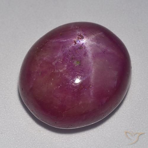 rubi estrela Roxo médio-escuro Natural 21.95ct, oval, Opaco