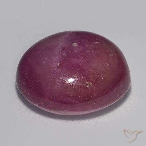 rubi estrela Roxo médio-escuro Natural 21.95ct, oval, Opaco