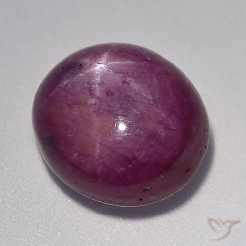 rubi estrela roxo avermelhado Natural 14.20ct, oval, Opaco