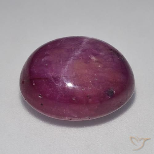 rubi estrela roxo avermelhado Natural 14.20ct, oval, Opaco
