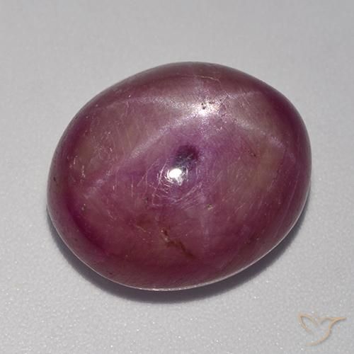 rubi estrela roxo avermelhado Natural 15.67ct, oval, Opaco