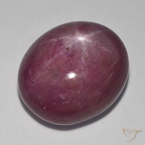 rubi estrela Magenta acinzentado Natural 20.21ct, oval, Opaco