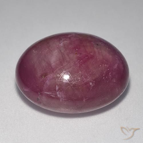 rubi estrela Magenta acinzentado Natural 20.21ct, oval, Opaco