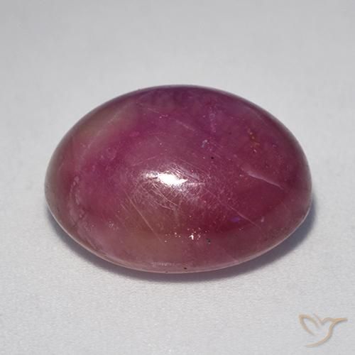 rubi estrela roxo avermelhado Natural 17.67ct, oval, Opaco