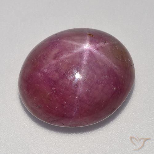 17.49ct Natural roxo avermelhado rubi estrela, oval, Translúcido