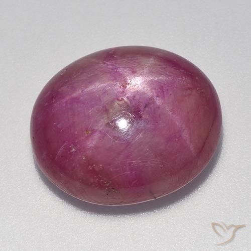16.49ct Natural Roxo médio-claro rubi estrela, oval, Opaco