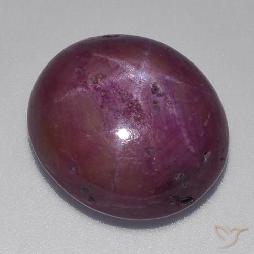 rubi estrela Roxo médio-escuro Natural 14.94ct, oval, Opaco