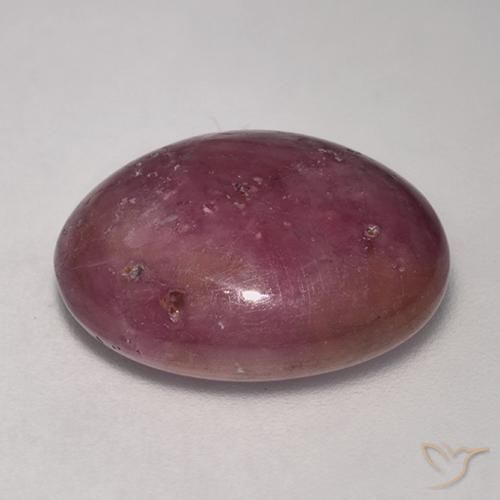 rubi estrela Magenta acinzentado Natural 15.26ct, oval, Opaco