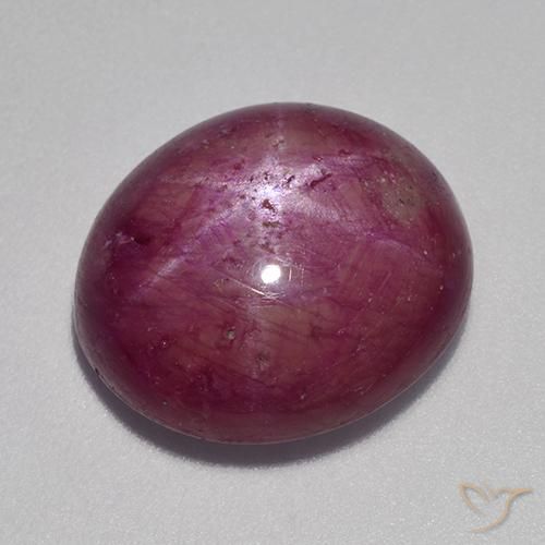rubi estrela ameixa roxa Natural 12.64ct, oval, Opaco