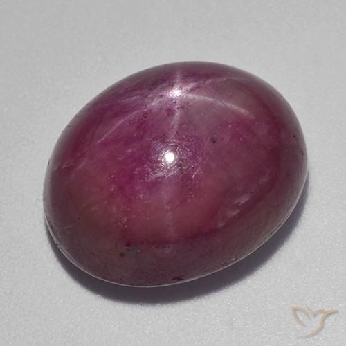 rubi estrela Roxo rosado Natural 17.79ct, oval, Opaco