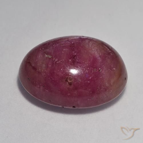 rubi estrela roxo avermelhado Natural 14.18ct, oval, Opaco