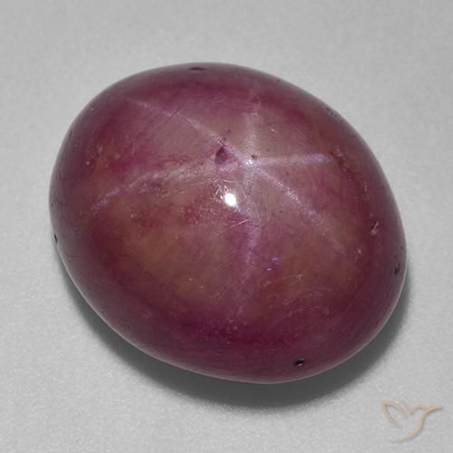18.74ct Natural Roxo médio-escuro rubi estrela, oval, Opaco