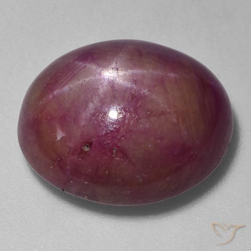 rubi estrela roxo médio Natural 17.03ct, oval, Opaco
