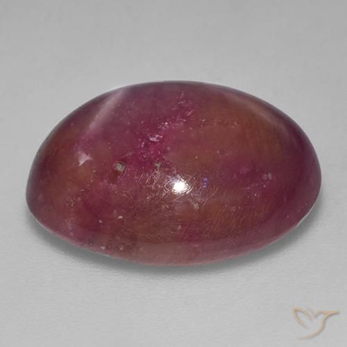 rubi estrela roxo médio Natural 17.03ct, oval, Opaco