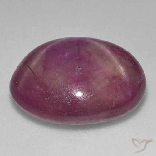 rubi estrela Magenta acinzentado Natural 22.76ct, oval, Opaco