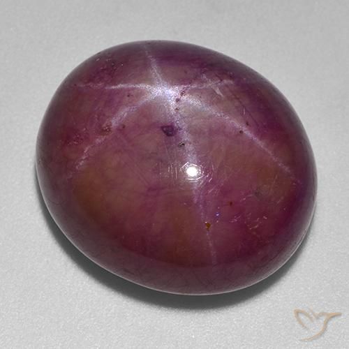 rubi estrela roxo avermelhado Natural 35.80ct, oval, Opaco