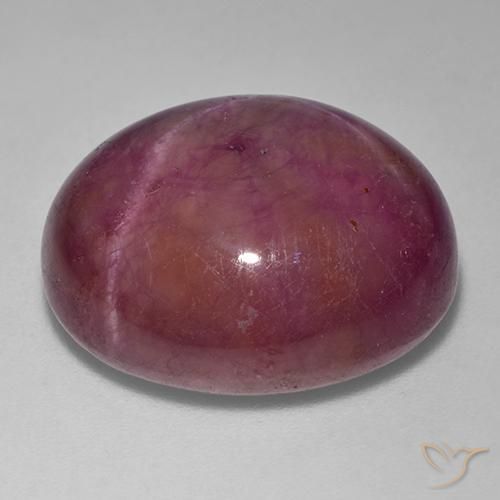 rubi estrela roxo avermelhado Natural 35.80ct, oval, Opaco