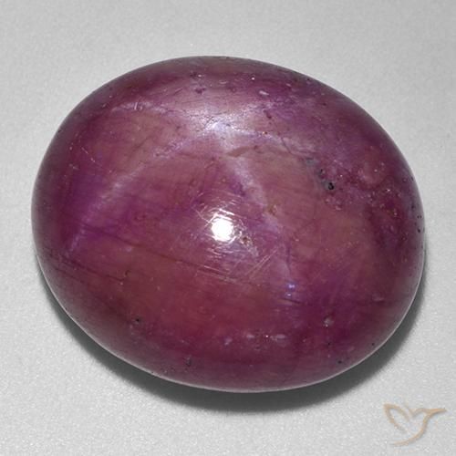 33.25ct Natural ameixa roxa rubi estrela, oval, Opaco