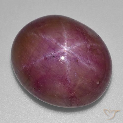 23.70ct Natural ameixa roxa rubi estrela, oval, Opaco
