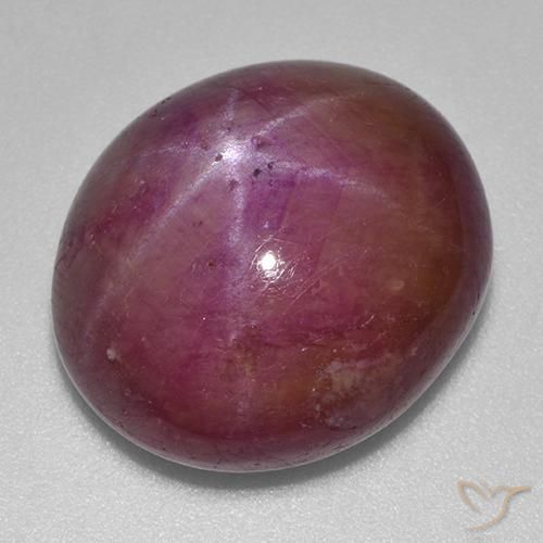 rubi estrela ameixa roxa Natural 23.70ct, oval, Opaco