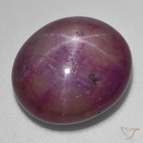 rubi estrela Magenta acinzentado Natural 29.22ct, oval, Opaco
