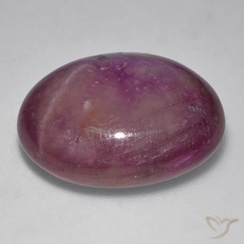 rubi estrela Magenta acinzentado Natural 29.22ct, oval, Opaco