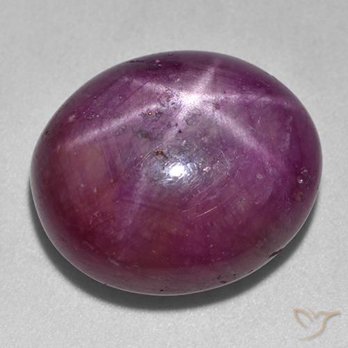 rubi estrela Roxo médio-escuro Natural 24.29ct, oval, Opaco