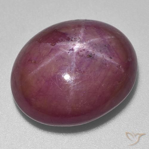 21.03ct Natural roxo médio rubi estrela, oval, Opaco