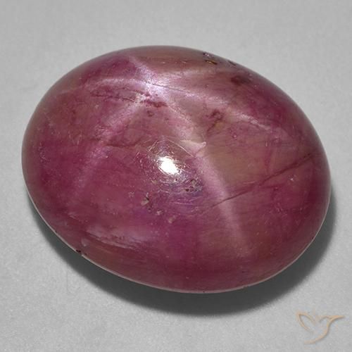 rubi estrela roxo avermelhado Natural 23.05ct, oval, Opaco
