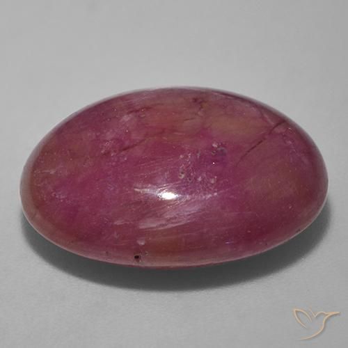 rubi estrela roxo avermelhado Natural 23.05ct, oval, Opaco