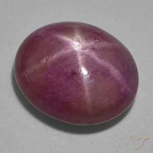 rubi estrela Roxo médio-escuro Natural 13.87ct, oval, Opaco
