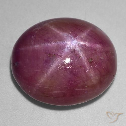 rubi estrela Roxo médio-escuro Natural 17.99ct, oval, Opaco