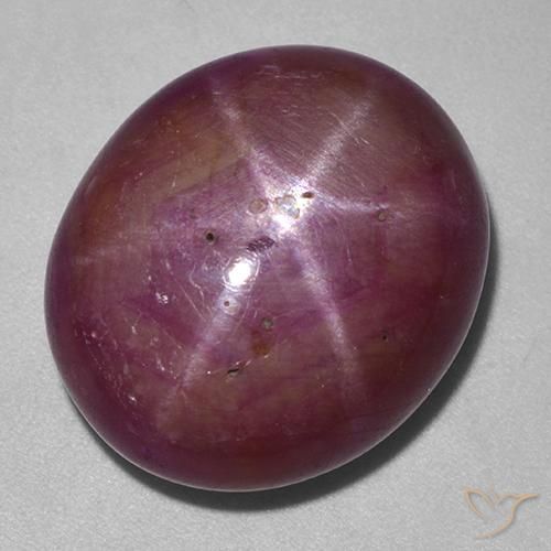 rubi estrela roxo avermelhado Natural 33.79ct, oval, Opaco