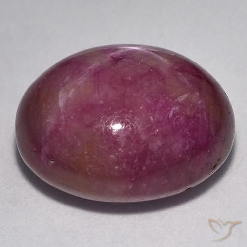rubi estrela roxo avermelhado Natural 24.55ct, oval, Opaco