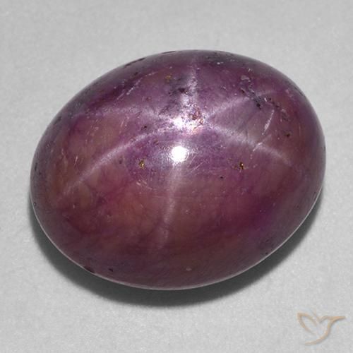 rubi estrela Roxo médio-escuro Natural 18.38ct, oval, Opaco