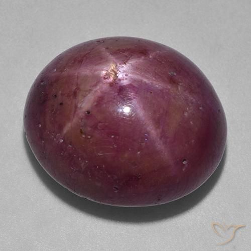 rubi estrela ameixa roxa Natural 35.51ct, oval, Opaco