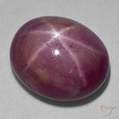 rubi estrela Magenta acinzentado Natural 25.16ct, oval, Opaco
