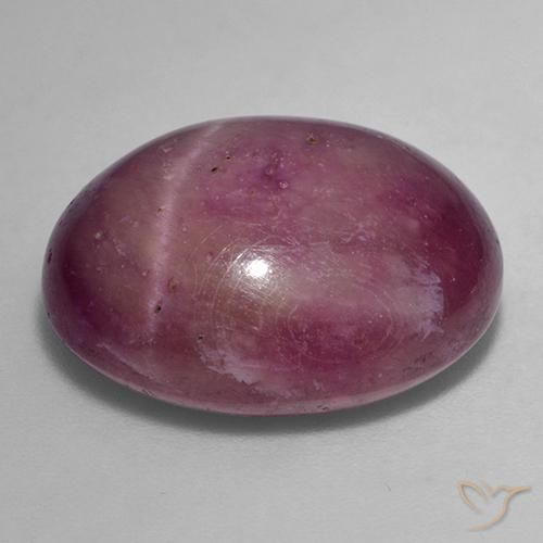 rubi estrela Magenta acinzentado Natural 25.16ct, oval, Opaco