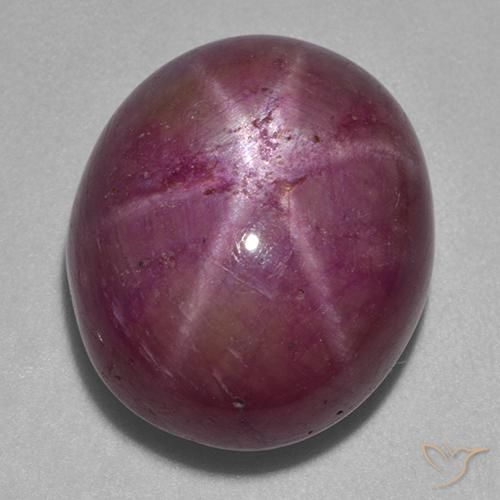 rubi estrela Roxo médio-escuro Natural 27.24ct, oval, Opaco