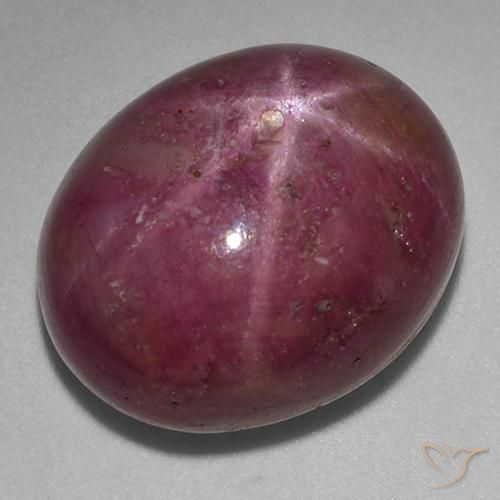25.89ct Natural ameixa roxa rubi estrela, oval, Opaco