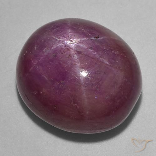 rubi estrela Roxo médio-escuro Natural 24.49ct, oval, Opaco