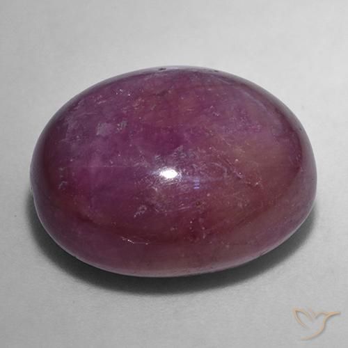 rubi estrela Roxo médio-escuro Natural 24.49ct, oval, Opaco