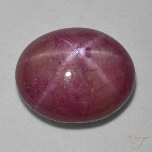 11.99ct Natural roxo médio rubi estrela, oval, Opaco