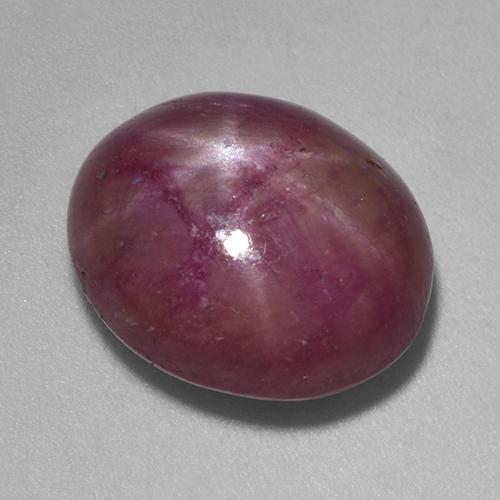 Rubi estrela roxo natural 10,07ct, corte oval, opaco