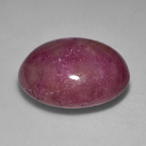 Rubi estrela roxo natural 10,07ct, corte oval, opaco