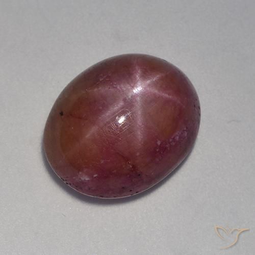 11.48ct Natural roxo avermelhado rubi estrela, oval, Opaco