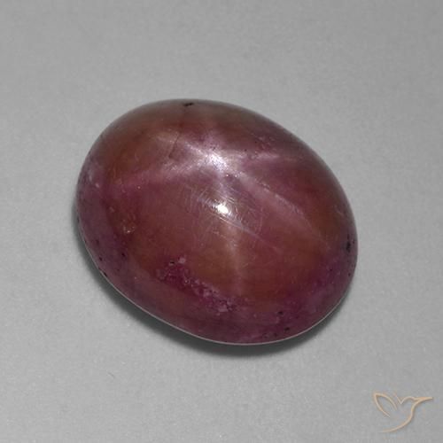 rubi estrela roxo avermelhado Natural 11.48ct, oval, Opaco