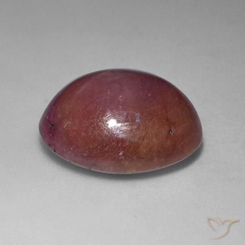 rubi estrela roxo avermelhado Natural 11.48ct, oval, Opaco