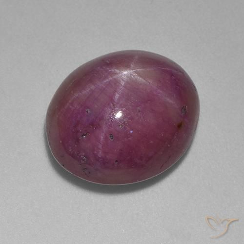 rubi estrela ameixa roxa Natural 11.87ct, oval, Opaco