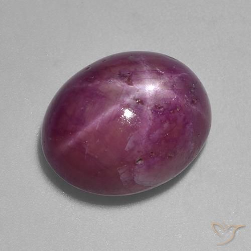 rubi estrela roxo avermelhado Natural 13.24ct, oval, Opaco